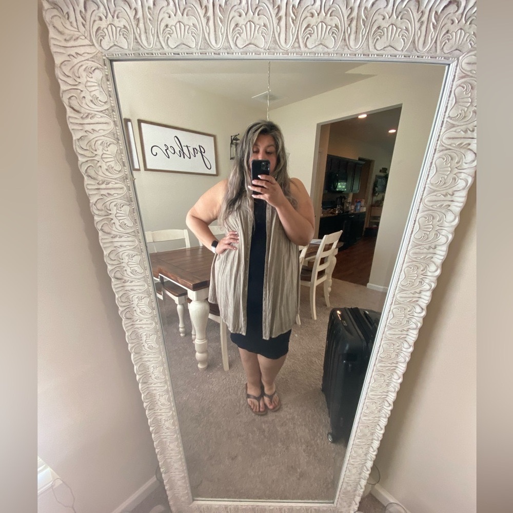 Plus Size Tan Acid Washed Tunic Mini
Dress Size 2x & 3x